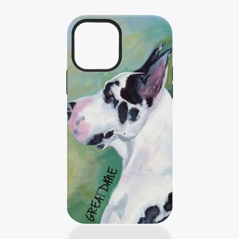 Great Dane Harlequin iPhone Case 