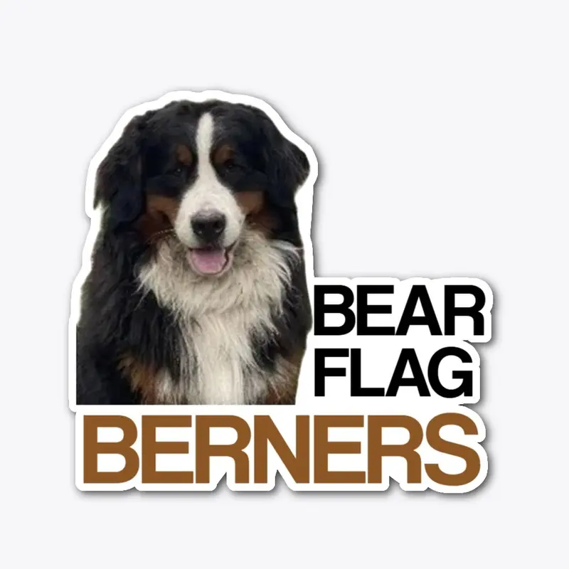 Bear Flag Bernese Sticker