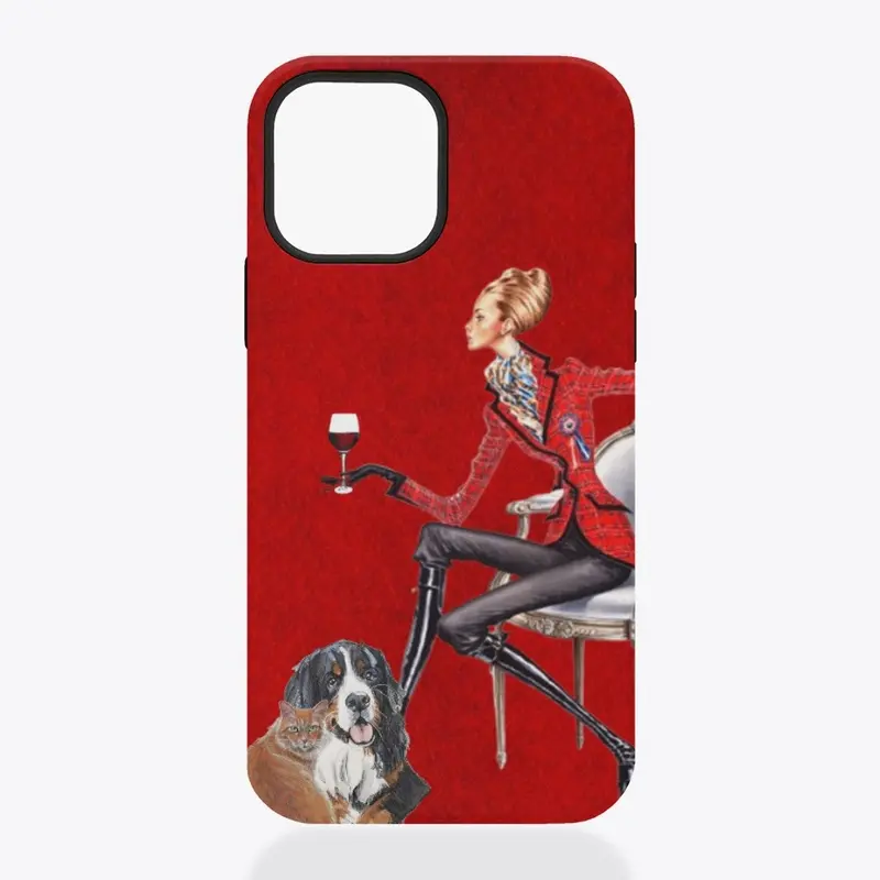 Red Bernese Cheers iPhone Case